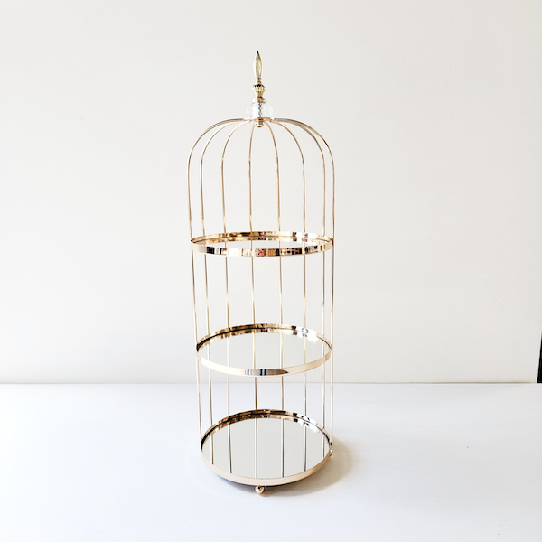 Birdcage Cupcake Stand - Gold